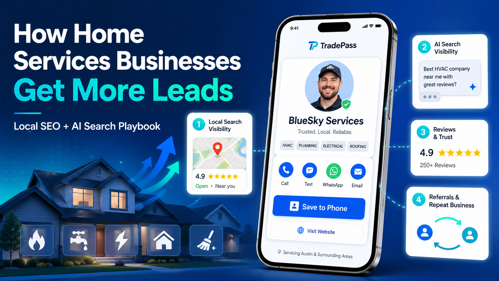Marketing: How Home Services Businesses Get More Leads in 2026 (Local SEO + AI Search Playbook) - TradePass Blog