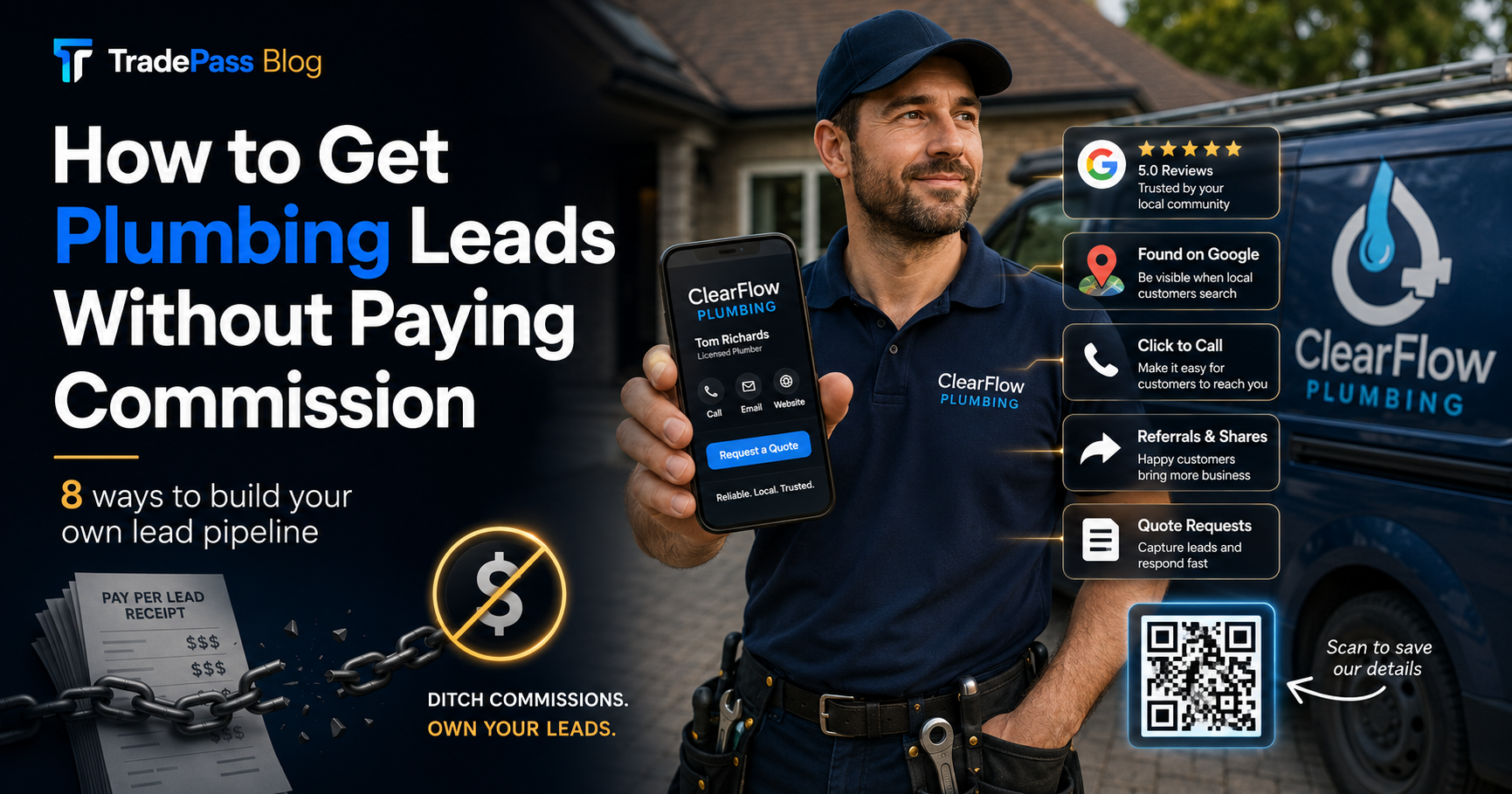 Lead Generation: How to Get Plumbing Leads Without Paying Commission to Job Sites - TradePass Blog