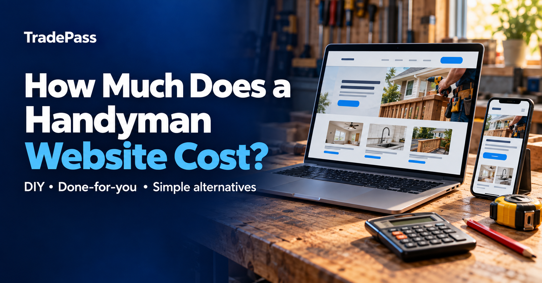 Marketing: How Much Does a Handyman Website Cost? Compare DIY, Done-for-You & Simple Alternatives - TradePass Blog